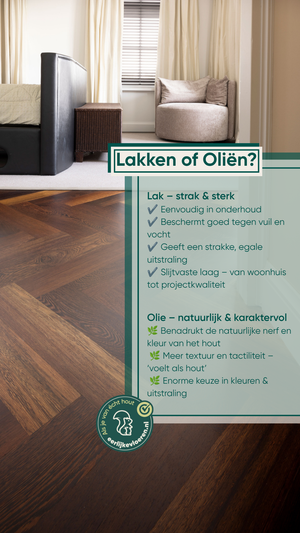 Lak vs. Olie: Welke afwerking past bij jouw parketvloer?